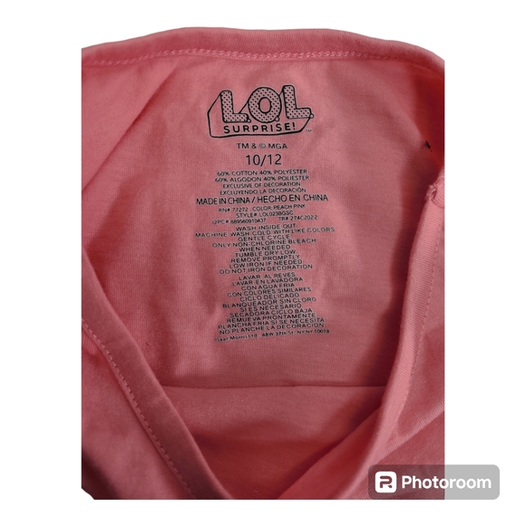 L.O.L. Surprise Girl Short Sleeve Graphic Print T-Shirt In Pink Size 10/12 New - Picture 4 of 6